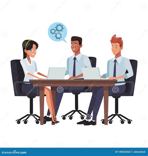 Business meeting cartoon stock vector. Illustration of office - 145023363