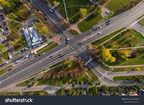 Aerial View Road Interchange Highway Intersection Stock Photo 2223016697 | Shutterstock