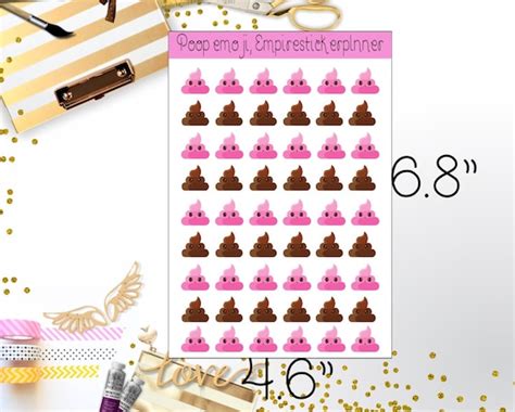 Poop Stickers Poop Emoji Stickers Planner Poop Sticker - Etsy