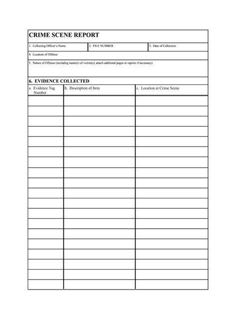 Crime Scene Report - Fill and Sign Printable Template Online | US Legal ...