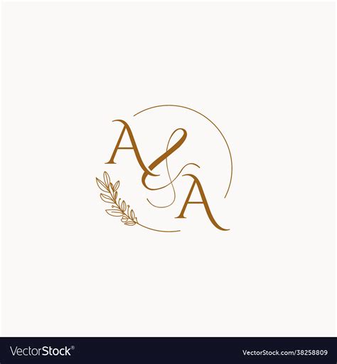 Aa initial wedding monogram logo Royalty Free Vector Image