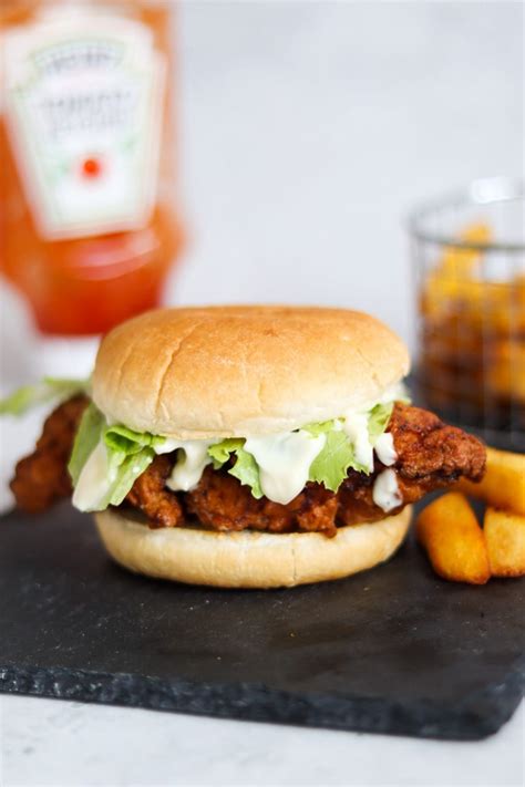 crispy chicken fillet burger recipe - setkab.com