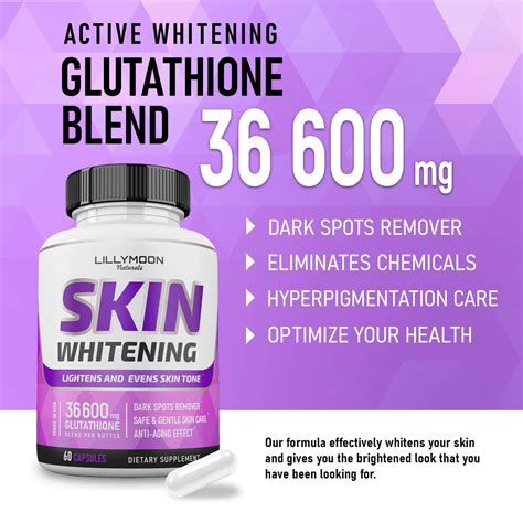 Glutathione Whitening Pills Skin Lightening Pills - Skin Whitening Formula - Glutathione ...