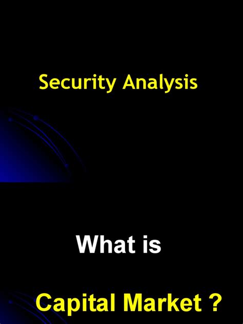 Security Analysis | PDF