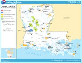 Landkarte Louisiana (Karte Parks und Indianerreservate) : Weltkarte.com ...