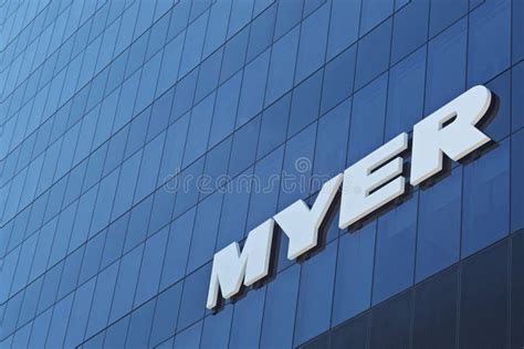 Myer logo on wall editorial photography. Image of logo - 37545312