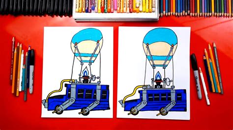 How To Draw The Fortnite Battle Bus - Art For Kids Hub