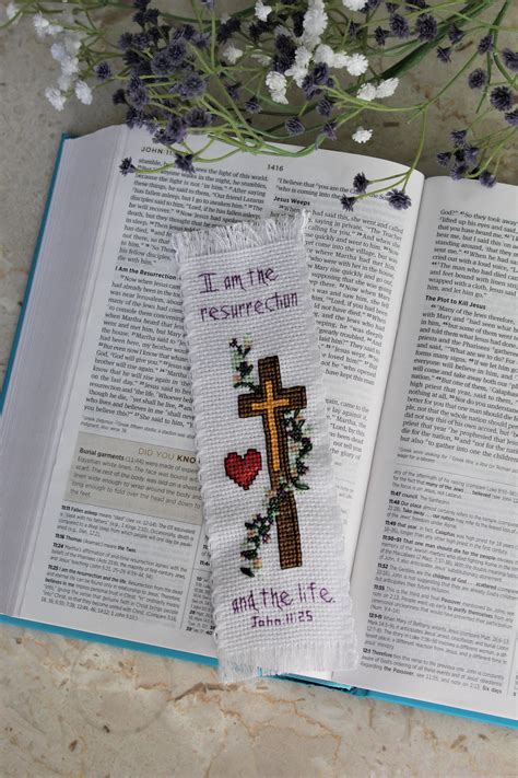 Cross Stitch Scripture Bookmarks - Etsy