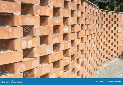 Curved Brick Wall Pattern Stock Photo - Image: 43962722