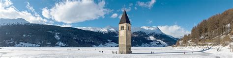 Reschensee with submerged steeple – PanoTwins