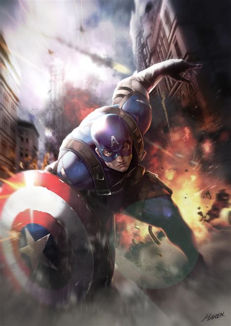 Captain America Fan Art!! by Hanseul-Kim on DeviantArt