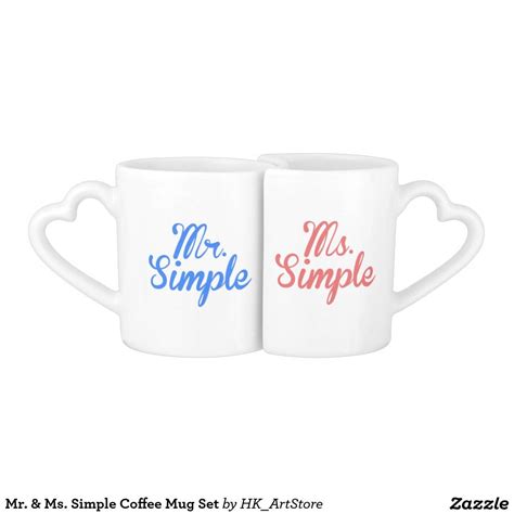 Mr. & Ms. Simple Coffee Mug Set Coffee Mug Sets, Mugs Set, Personalized ...