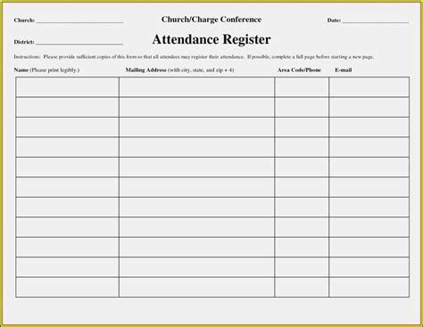 Church Attendance Form Template - Form : Resume Examples #0g27gWX2Pr