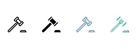 Simple vector icon on a theme hammer of justice 21336375 Vector Art at Vecteezy