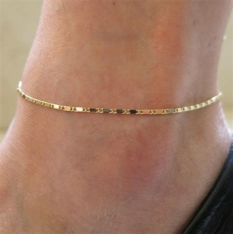 delicate anklet gold chain anklet leg bracelet anklet by sohocraft