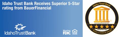 Idaho Trust Bank receives Superior 5-Star Rating from BauerFinancial