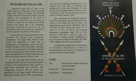 50 Years of Nagaland Foundation Day, Emblem, Hornbill, Statehood (BR ...