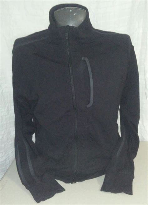 Men's LULULEMON Large Black Full Zippered Running Track Warm Up Jacket Coat #Lululemon #Running ...