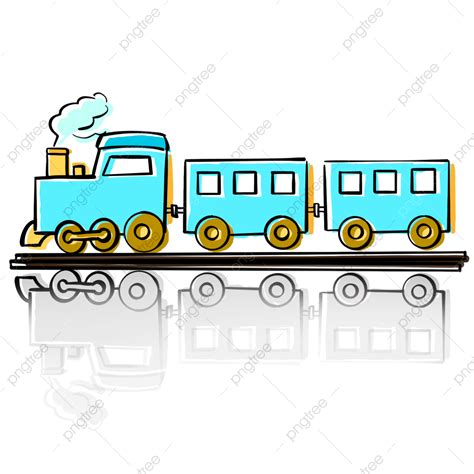 Train Drawn Clipart Hd PNG, Cartoon Hand Drawn Train Elements, Cartoon Train, Train Element ...