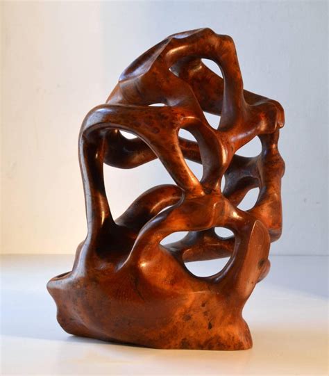 Large 1970s Abstract Organic Sculpture Hand-Carved in Yew at 1stDibs | yew carving