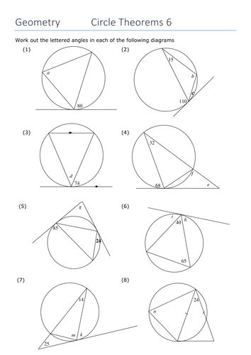 Circle Theorems Worksheet Pdf - makeflowchart.com