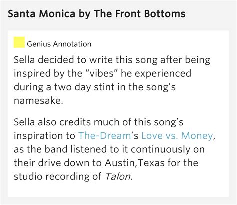 Santa Monica – Santa Monica Lyrics Meaning