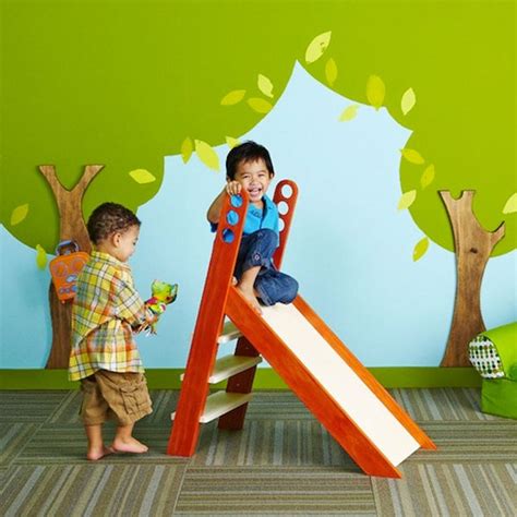 Make a Toddler Size Slide | Childrens slides, Lowes creative, Diy slides