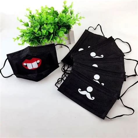 Disposable Face Mouth Mask Funny Cartoon Print 3 Layer Non Woven ...