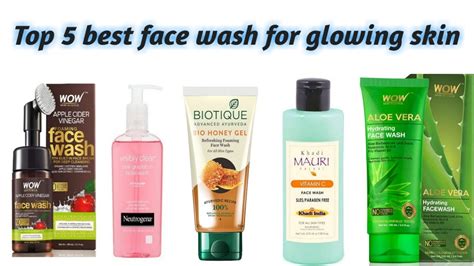 Top 5 best face wash for glowing skin - YouTube