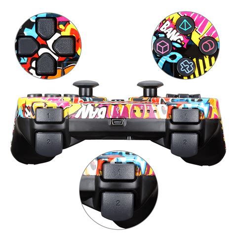 Wireless PS3 Game Controller, Bluetooth Double Shock SIXAXIS Gamepad ...