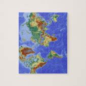 Geographical World Atlas Map Continents Jigsaw Puzzle | Zazzle