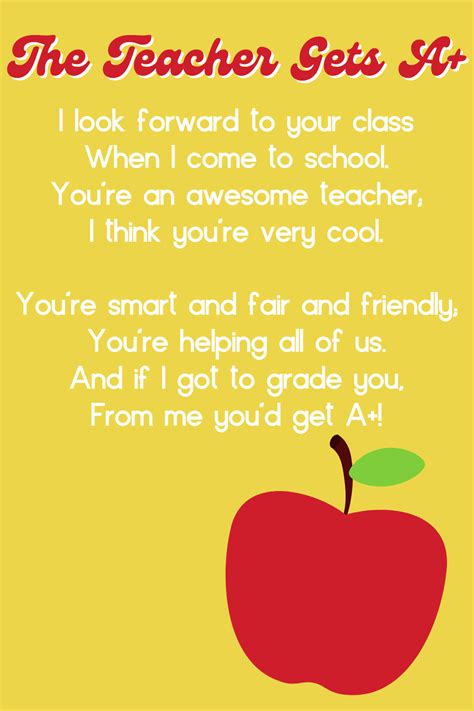 10 Thoughtful Teacher Appreciation Week Poems - Darling Quote