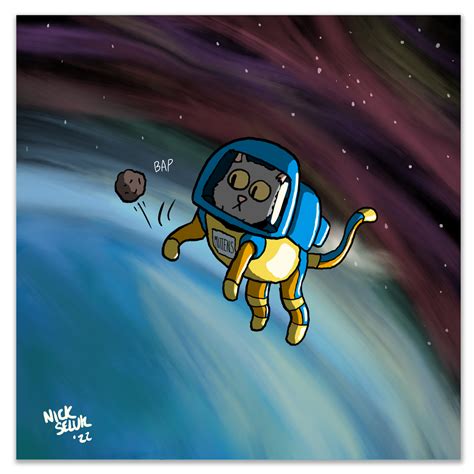 "Space Cat" Art Print – the Awkward Store