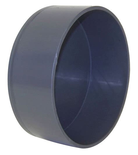 PLASTIC SUPPLY Type I PVC End Cap, 12 in Duct Fitting Diameter, 2 3/4 in Duct Fitting Length ...