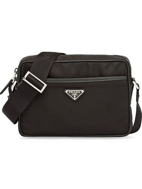 Prada Black Polyamide Messenger Bag | ModeSens | Prada messenger bag ...