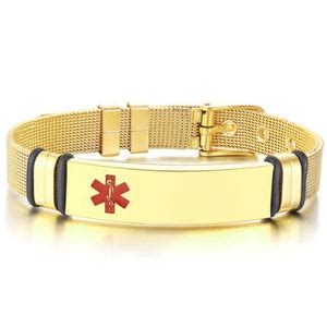 Gold Engravable Medical Alert Bracelets | Awareness - Awareness-alert