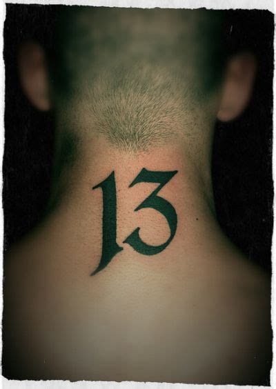 Number 13 tattoo - The Official 16 Tattoo, Medusa Tattoo, Tattoo Shop, Tattoo Neck, Trendy ...