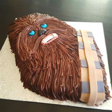 Chewbacca cake | Chewbacca cake, Star wars cookies, Kids cake