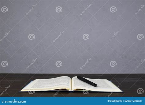 Open Bible. Holy Bible on the Table. Pen and Notepad. Stock Image - Image of open, brown: 253822399