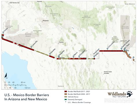 Mapping the Border Wall in Arizona and New Mexico - Rewilding