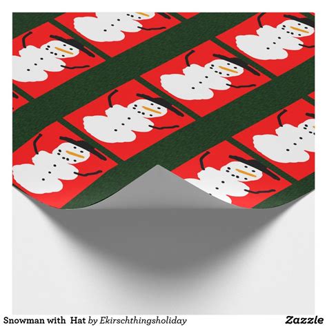 Snowman with Hat Wrapping Paper | Christmas wrapping paper, Wrapping ...