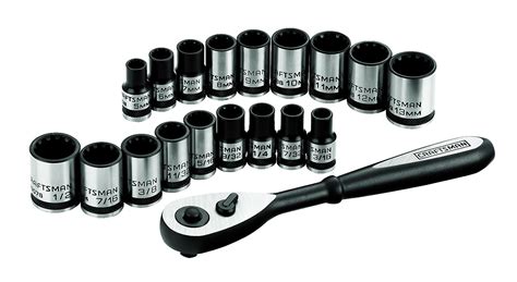 Craftsman 19-Piece 1/4-in Drive Universal Socket Wrench Set