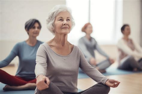 Premium AI Image | A group of people doing yoga in a yoga class