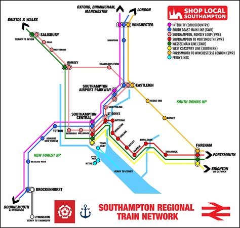 Southampton Regional Train Map - Shop Local Southampton