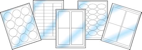 White High Gloss Labels for laser & inkjet printers.