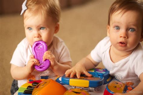 Twins Babies Playing