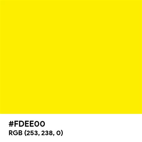 Aureolin color hex code is #FDEE00