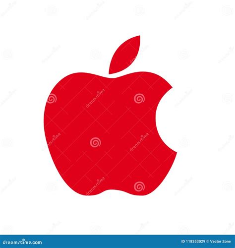 Red apple logo editorial stock image. Illustration of editorial - 118353029