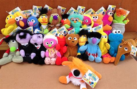 Tyco Preschool Toys Sesame Street Beans Plush Lot Telly Big Bird Elmo Snuffy ...