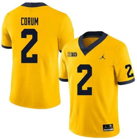 Michigan Wolverines #2 Blake Corum Yellow jersey